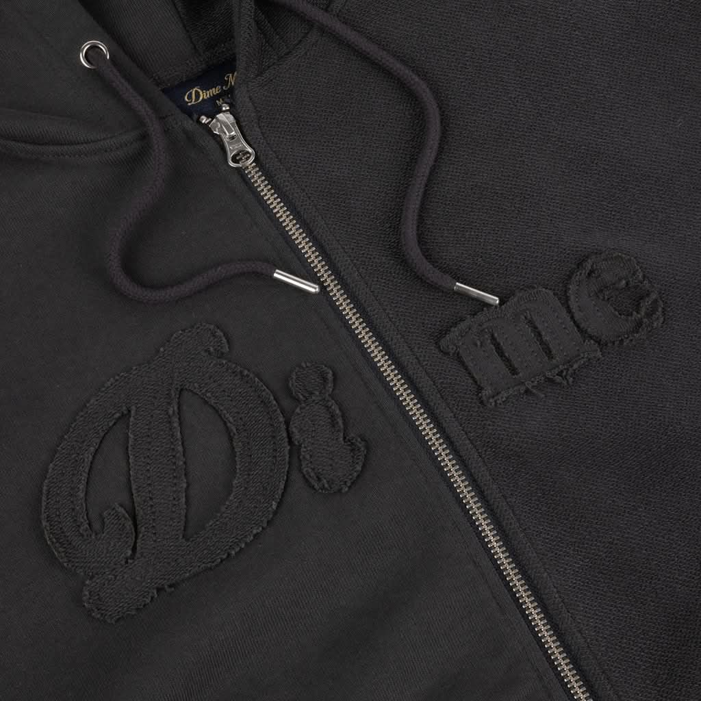 Dime MTL | Reverse French Terry Zip Hoodie – Black - Gallery Streetwear