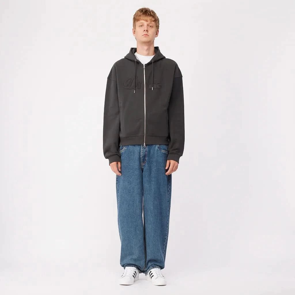 Dime MTL | Reverse French Terry Zip Hoodie – Black - Gallery Streetwear