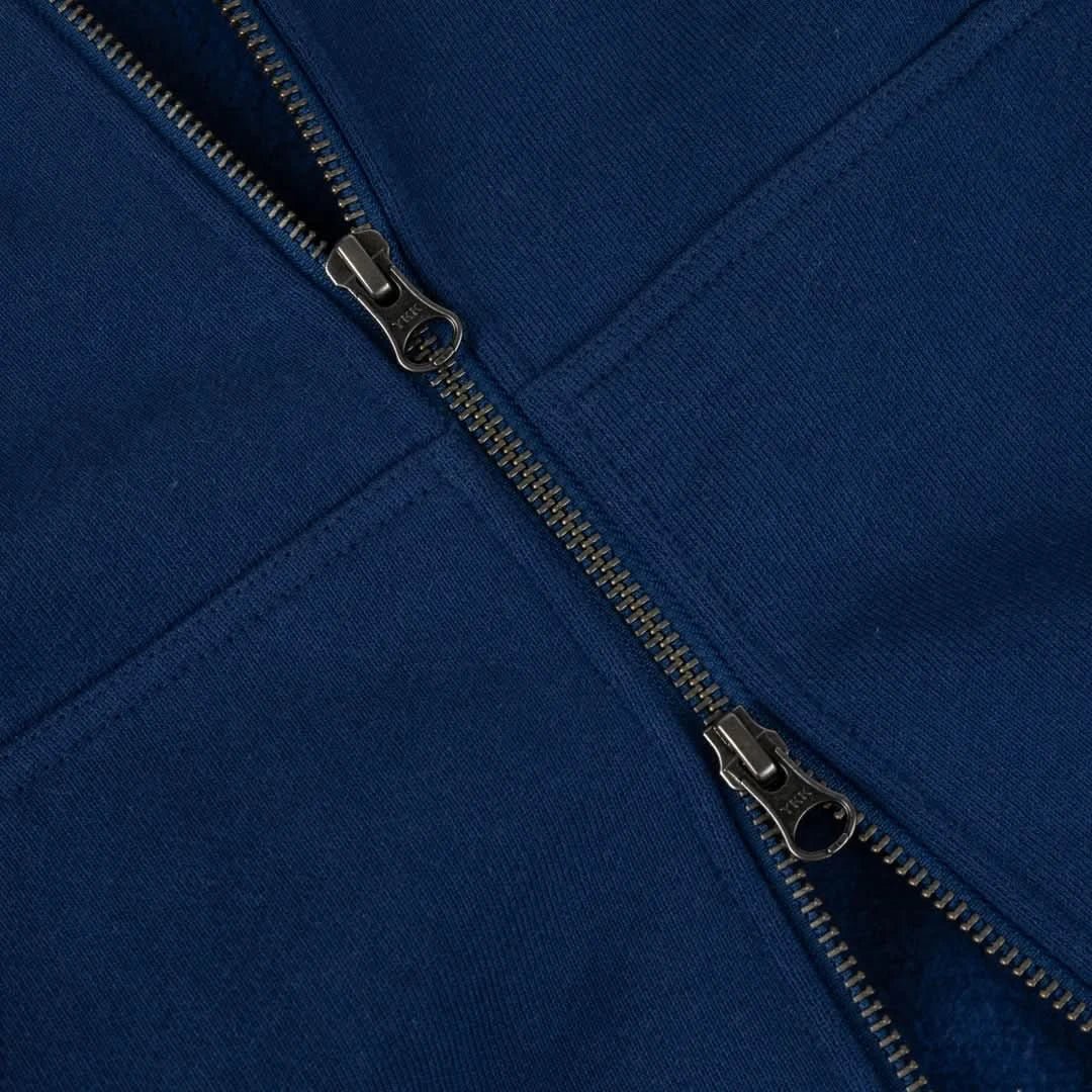 Dime MTL Small Logo Zip Hoodie - Navy - Gallery Streetwear