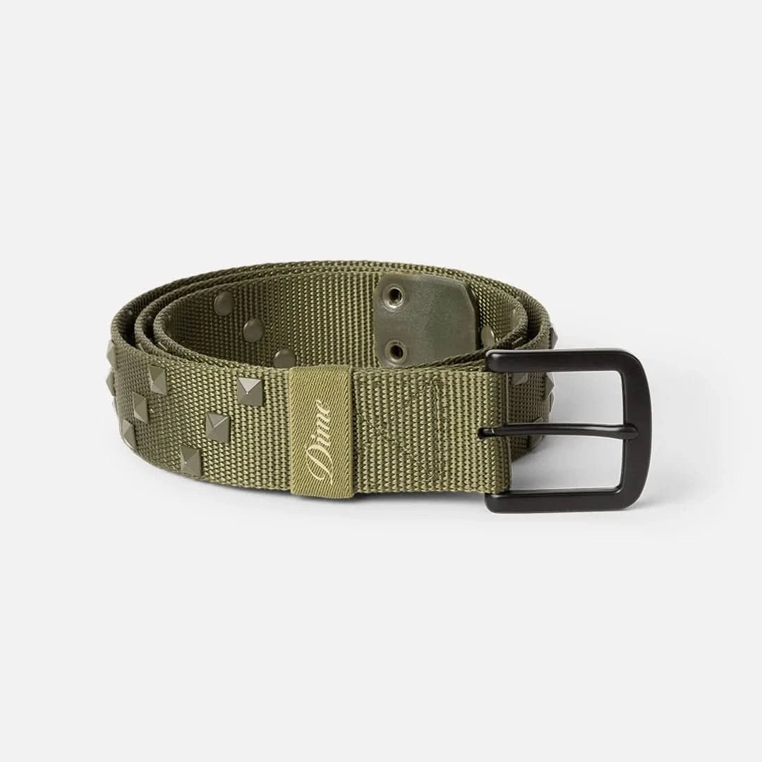 Dime MTL Studded Belt - Army Green - Gallery Streetwear