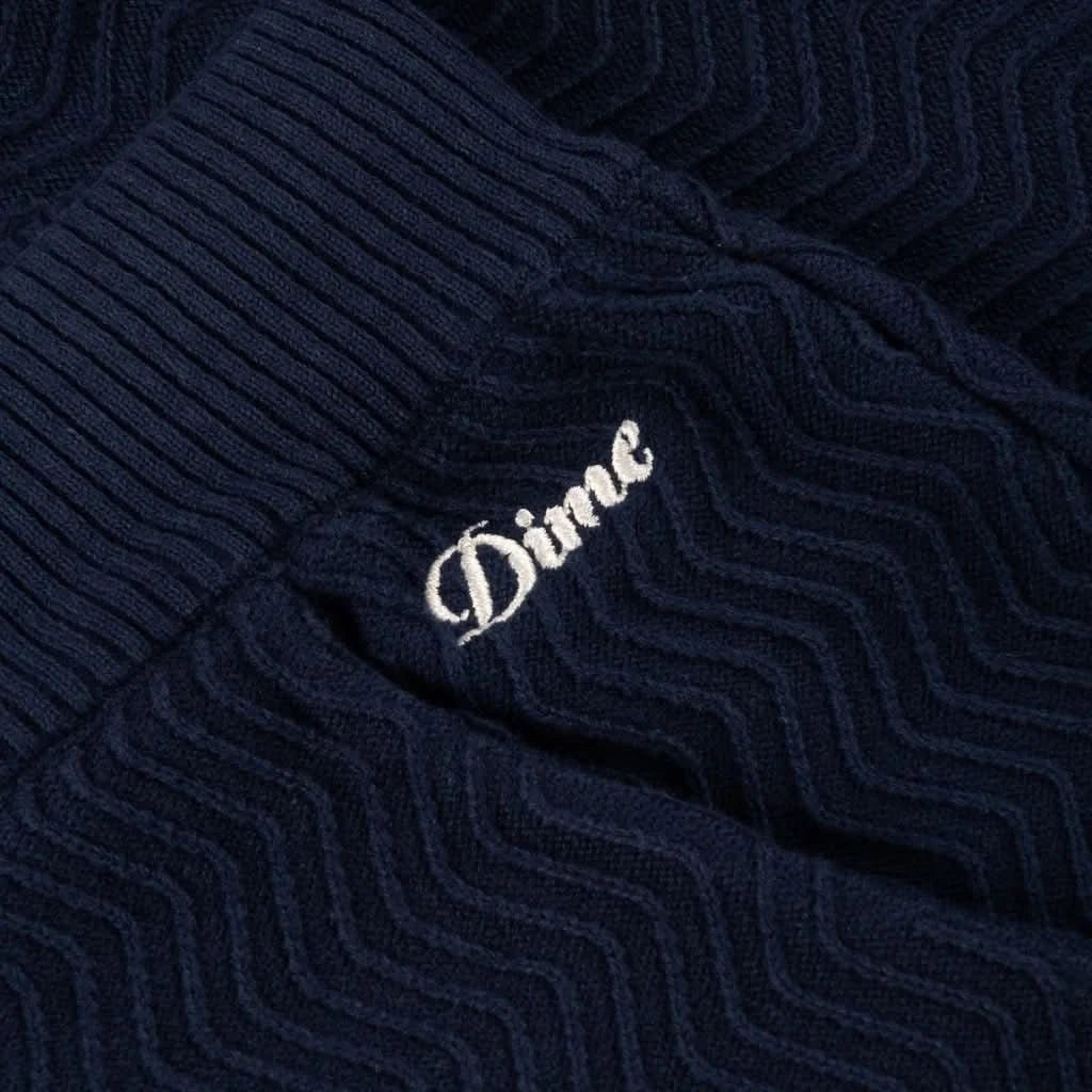 Dime MTL | Wave Cable Knit Shorts Navy - Gallery Streetwear