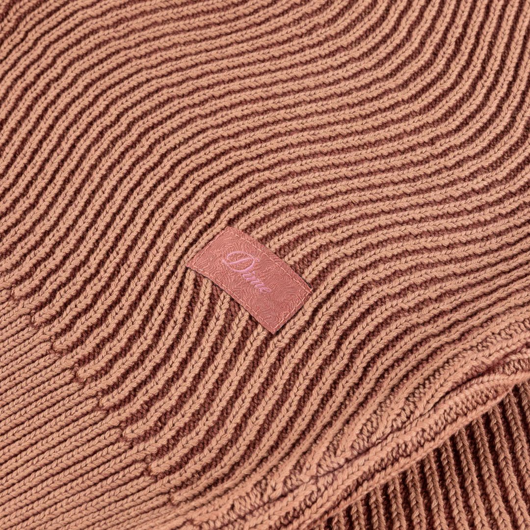 Dime MTL Wave Knit Sweater Salmon - Gallery Streetwear