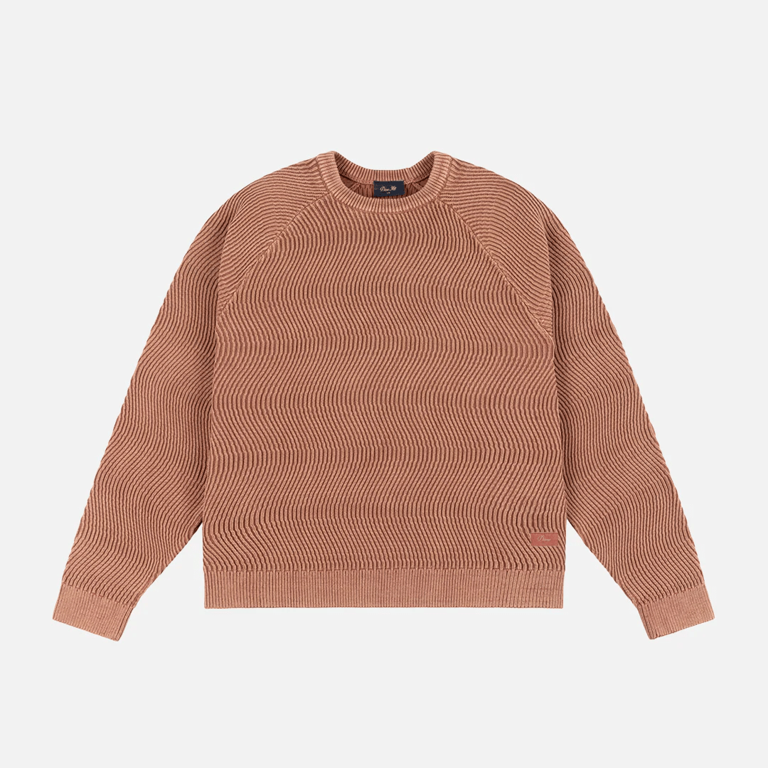 Dime MTL Wave Knit Sweater Salmon - Gallery Streetwear