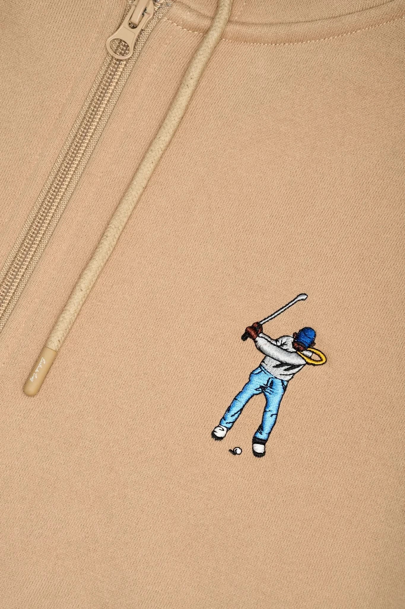 Eastside Golf Swingman Full Zip Hoodie - Taupe - Gallery Streetwear