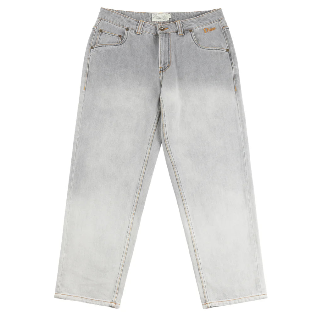 Dime MTL | Classic Relaxed Denim Pant | Dipped Sandblasted Gray front