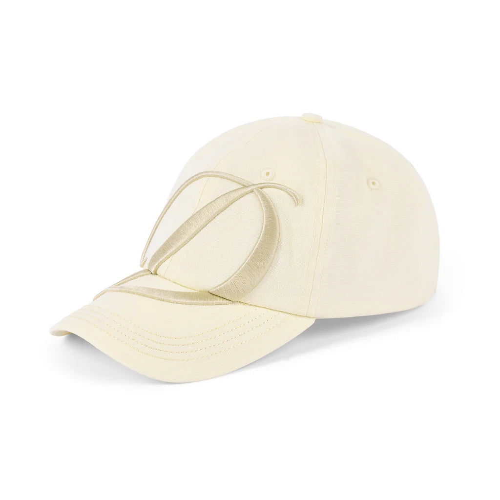 Dime MTL | Cursive Low Pro Cap Cream - front