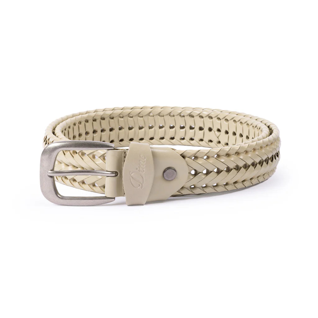 Dime MTL | Braided Leather Belt Cream