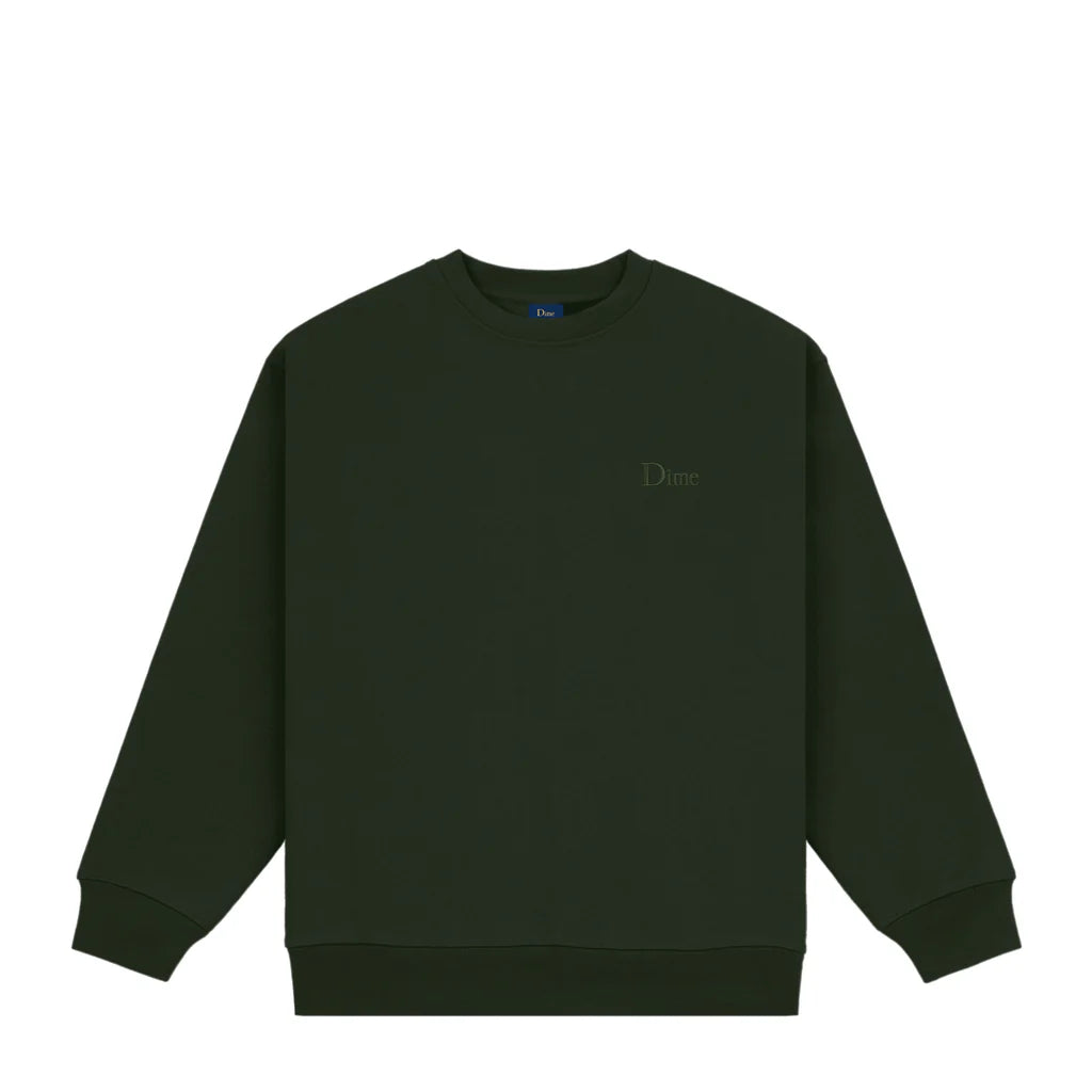Dime MTL | Small logo Crew Forest Green