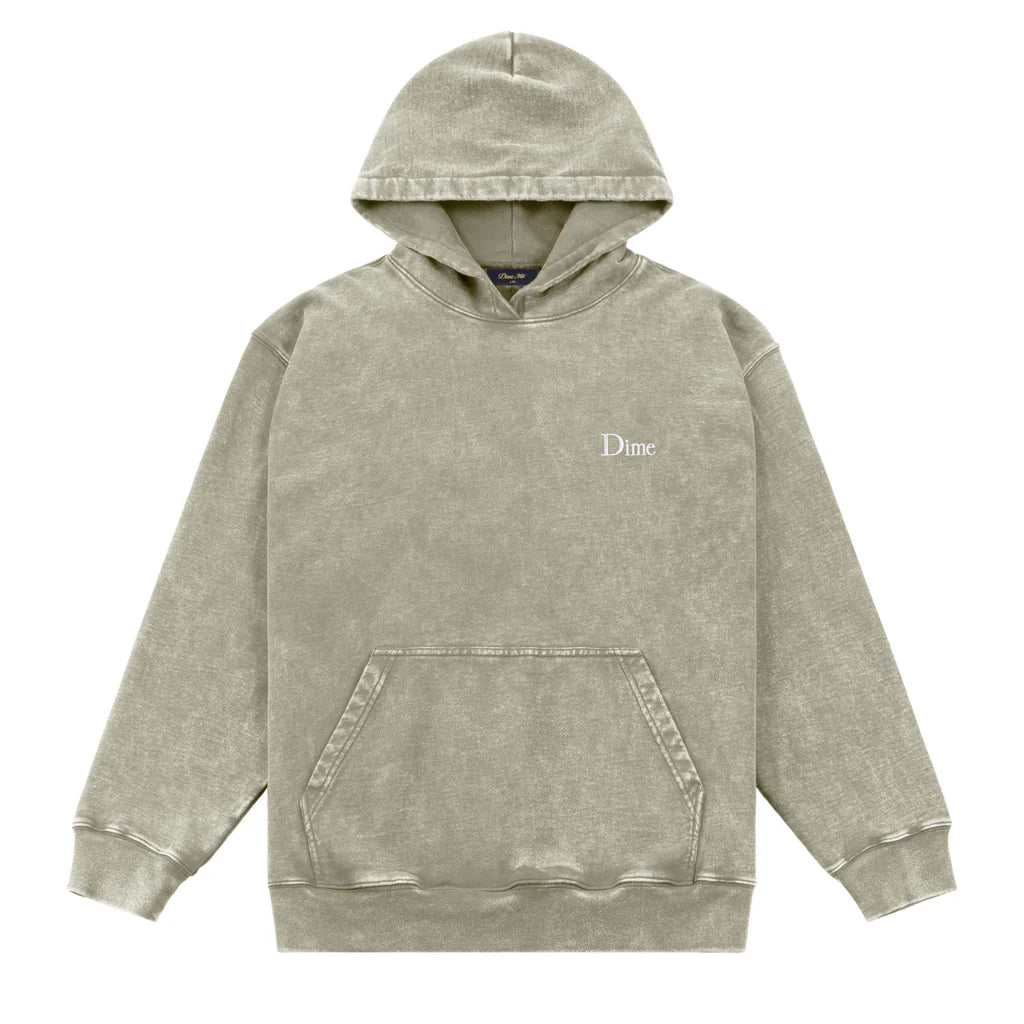 Dime MTL | French Terry Hoodie Faded Cement - front