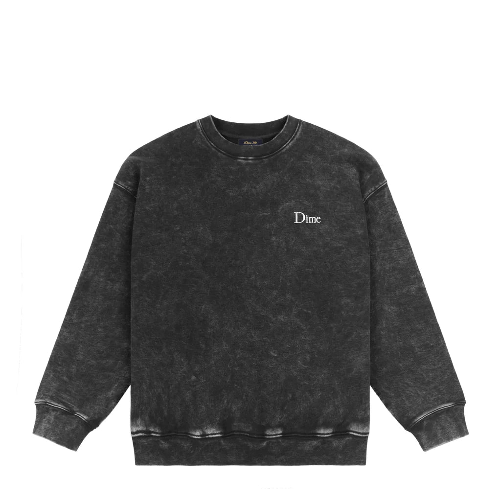 Dime MTL | French Terry Crewneck Faded Black - front