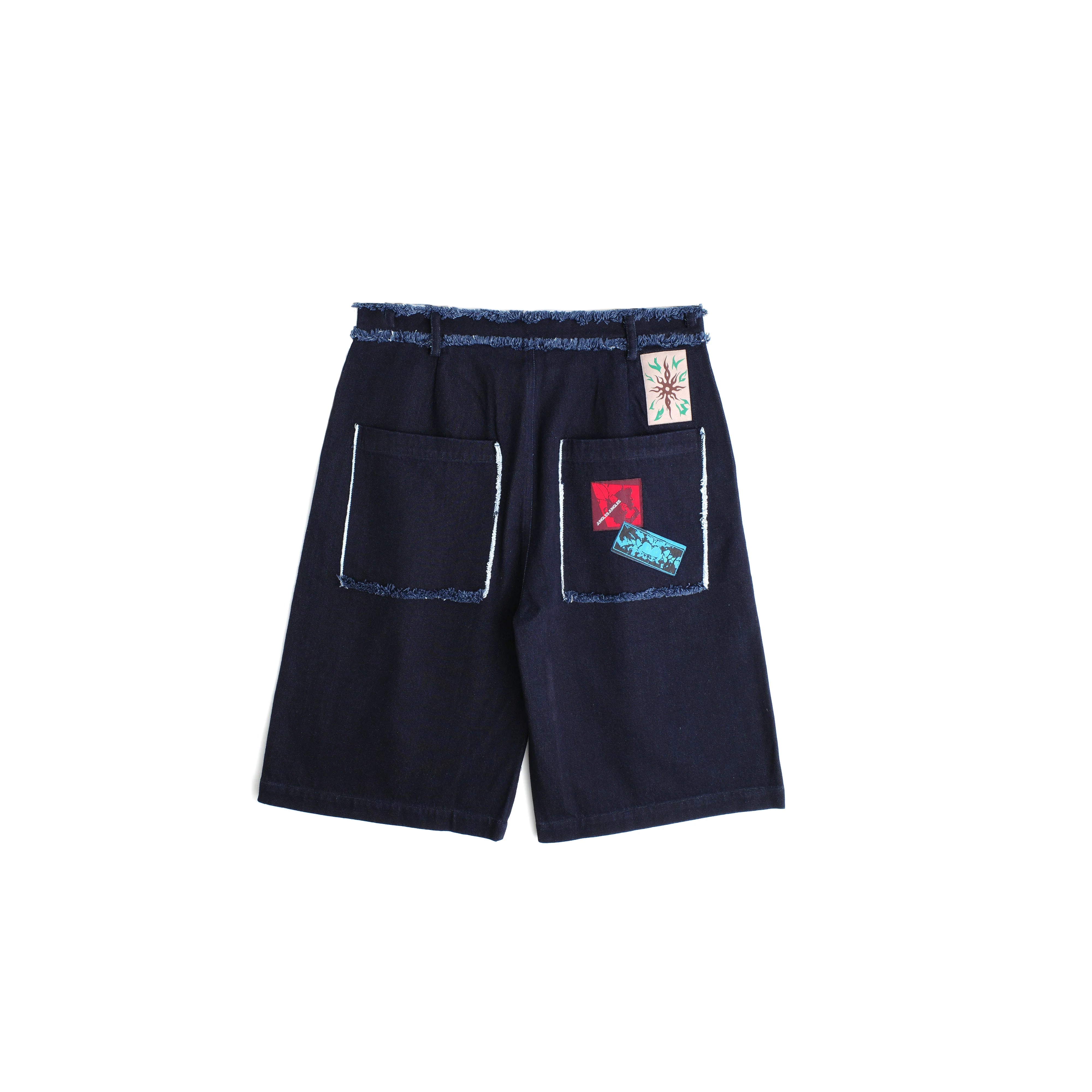 Jungles Jungles | Frayed Denim Shorts back
