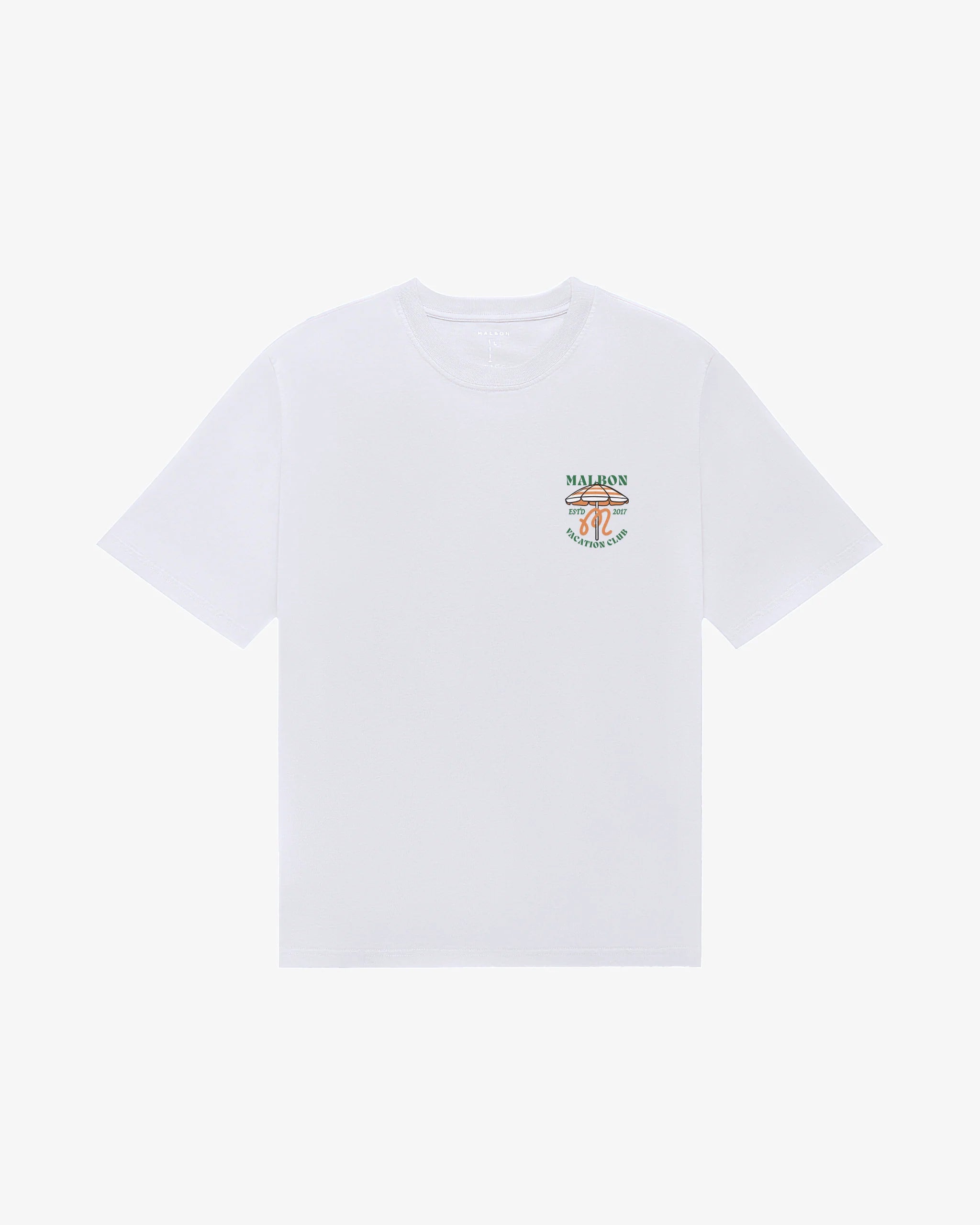 Malbon Golf | Vacation Club Tee White 1