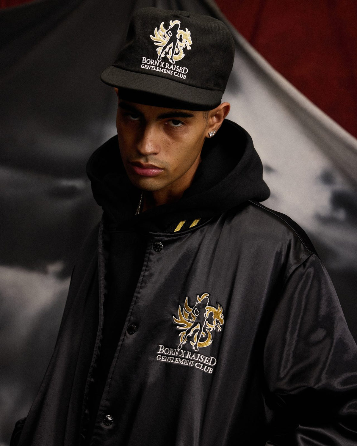 Born X Raised Gentlemens Club Souvenir Jacket – Black