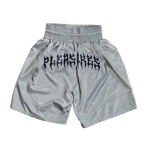 PLEASURES ANYWHERE MUAY THAI SHORTS-GREY - Gallery Streetwear