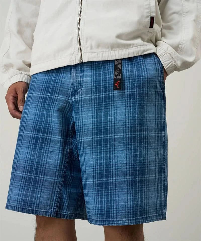 Gramicci Lagoon Short Denim Plaid - Indigo - Gallery Streetwear