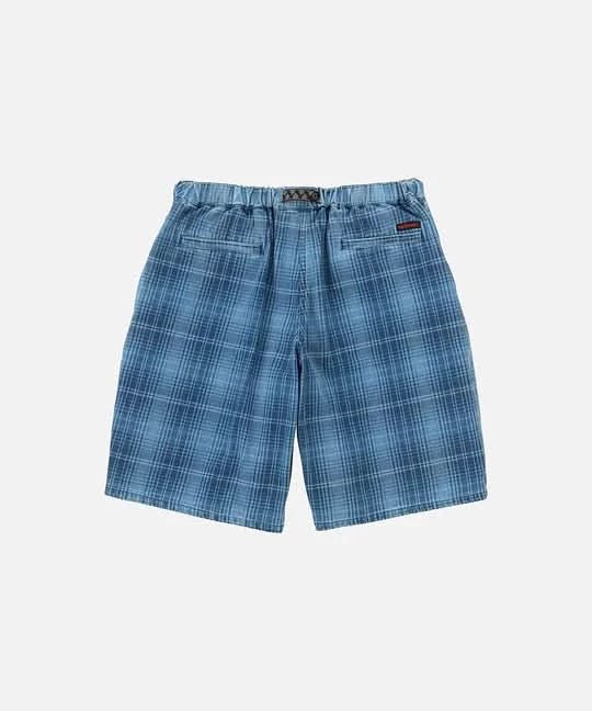 Gramicci Lagoon Short Denim Plaid - Indigo - Gallery Streetwear
