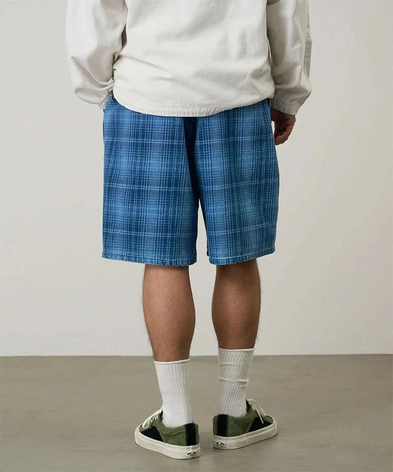 Gramicci Lagoon Short Denim Plaid - Indigo - Gallery Streetwear