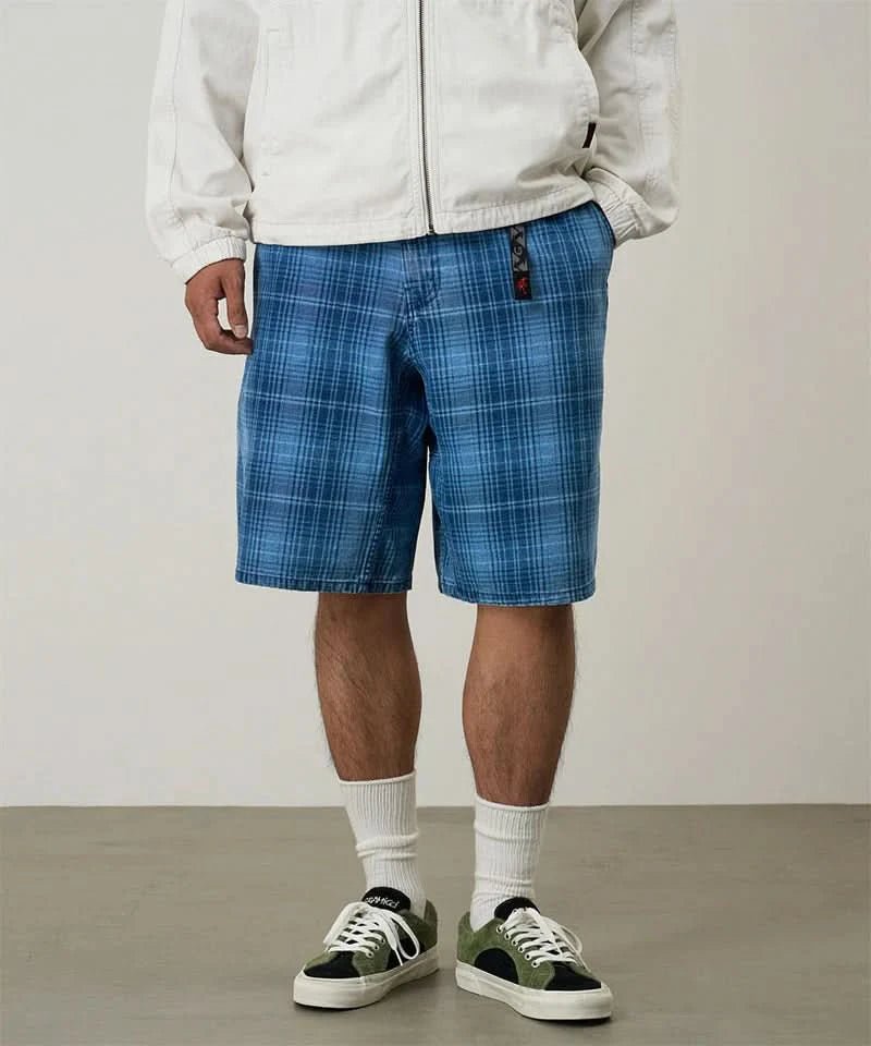 Gramicci Lagoon Short Denim Plaid - Indigo - Gallery Streetwear
