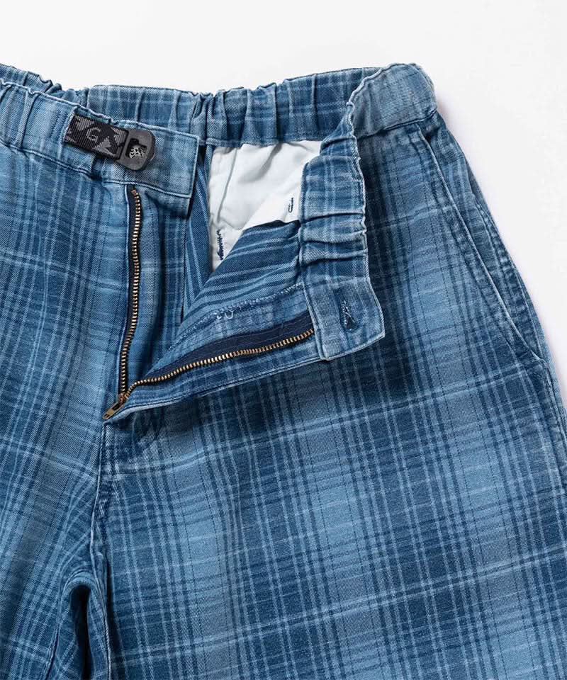 Gramicci Lagoon Short Denim Plaid - Indigo - Gallery Streetwear