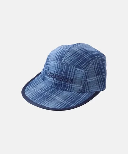 Gramicci Long Bill Cap - Indigo Checkered Plaid - Gallery Streetwear
