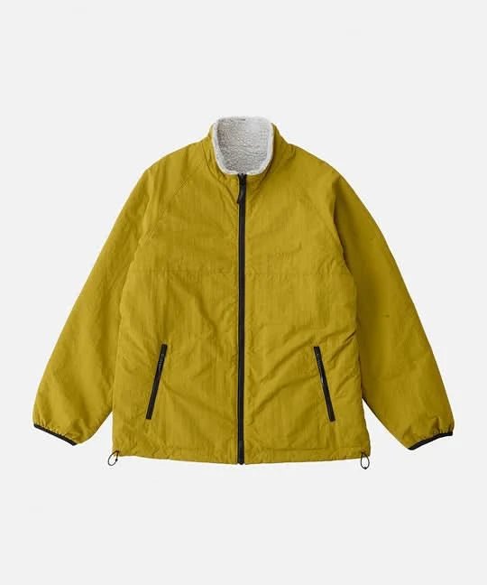 Gramicci Reversible Sherpa Jacket - Natural/Chartreuse - Gallery Streetwear