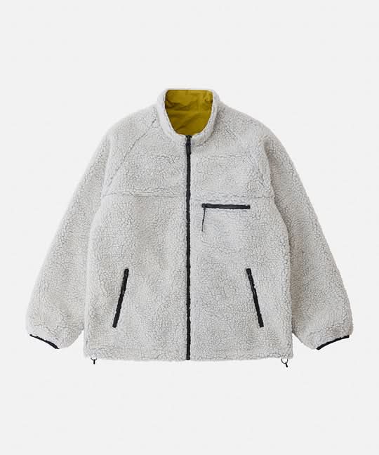 Gramicci Reversible Sherpa Jacket - Natural/Chartreuse - Gallery Streetwear
