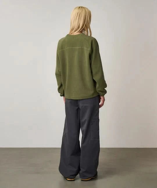 Gramicci Thermal Fleece Crew - Olive - Gallery Streetwear
