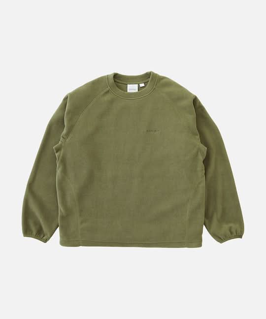 Gramicci Thermal Fleece Crew - Olive - Gallery Streetwear