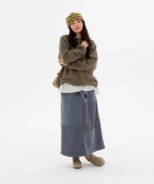 Gramicci Thermal Fleece Crew - Olive - Gallery Streetwear