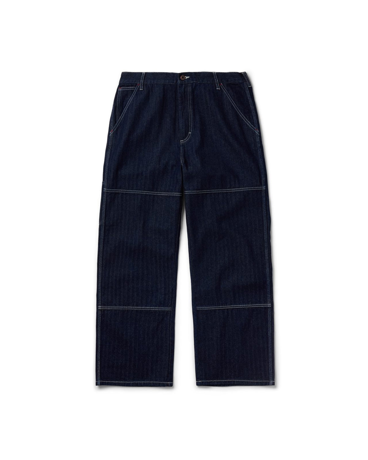 Born X Raised Herringbone Denim Work Pants – Dark Indigo