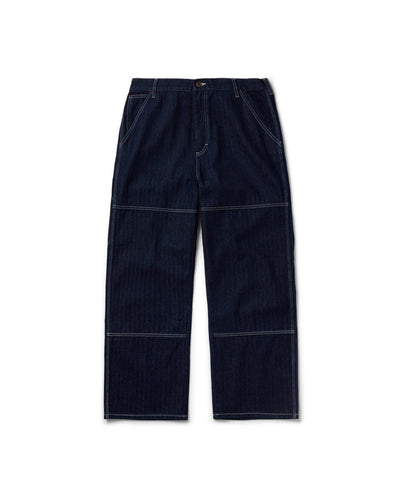 Born X Raised Herringbone Denim Work Pants – Dark Indigo