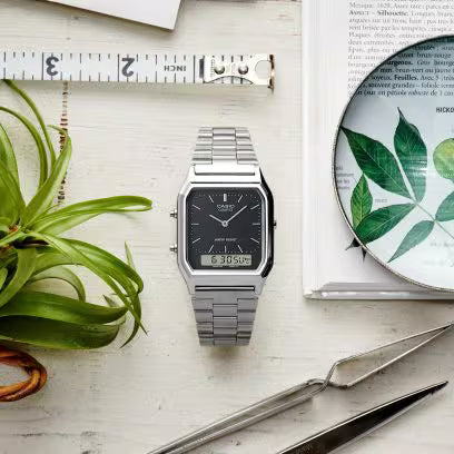 Casio AQ-230A-1DMQ Silver / Black Watch