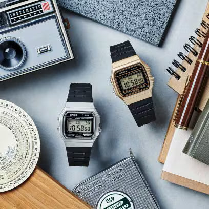 Casio F-91WM-9A Black / Gold Watch
