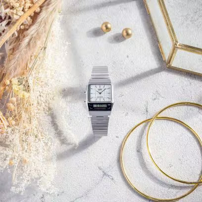 Casio AQ-800E-7A2 Watch – Silver/White
