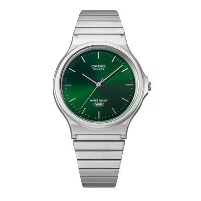 Casio MQ-24DA-3A – Silver/Green Analog