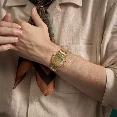 Casio A158WEGV‑9A Vintage Gold Digital Watch