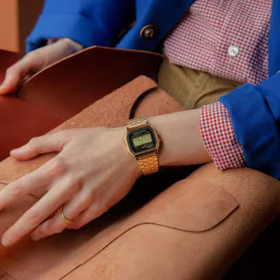 Casio A159WGEA-1 Watch - Gold/Black