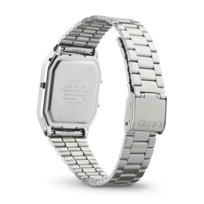 Casio AQ-230A-7DMQY white dial ana-digi detail