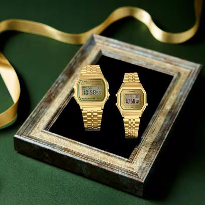 Casio A158WEGV‑9A Vintage Gold Digital Watch