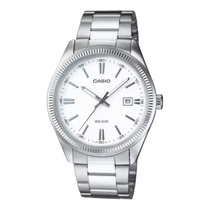 Casio MTP-1302PD-7A1V – Silver/White Analog