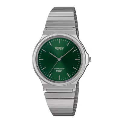 Casio MQ-24DA-3A – Silver/Green Analog