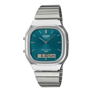 Casio AQ-240E-3A Watch Silver/Green | Gallery Streetwear Kelowna