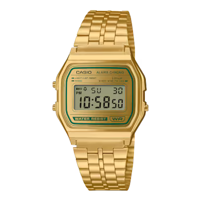 Casio A158WEGV‑9A Vintage Gold Digital Watch