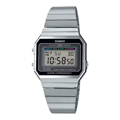 Casio A700W-1A Silver Digital Watch