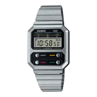 Casio A100WE-1A Watch – Silver