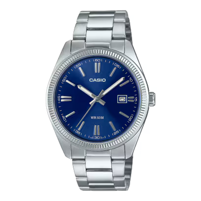 Casio MTP-1302D-2AV Watch – Silver/Blue