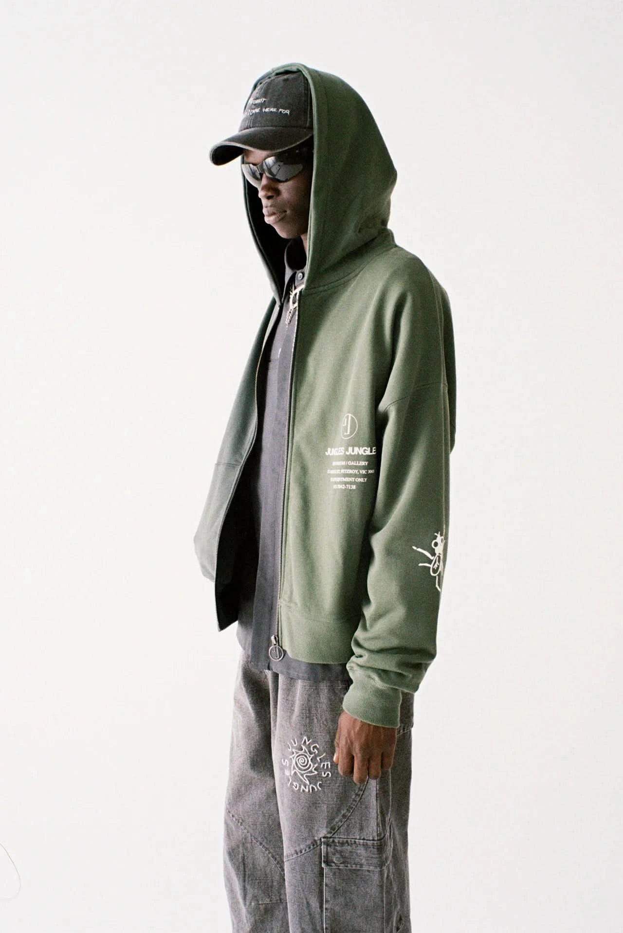 Jungles Jungles Appointment Only Split Zip Hoodie - Gallery Streetwear