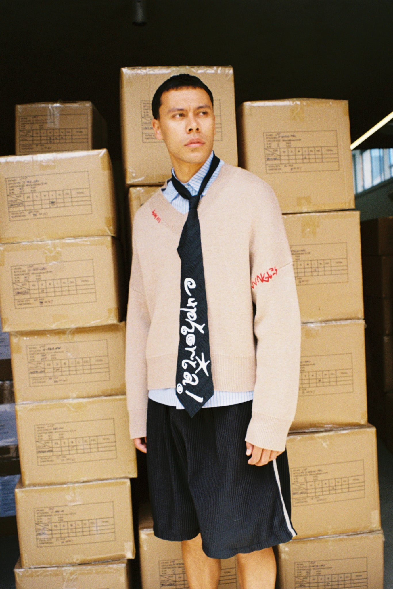 Jungles Jungles | Logo V - neck Knit Sweater - Gallery Streetwear