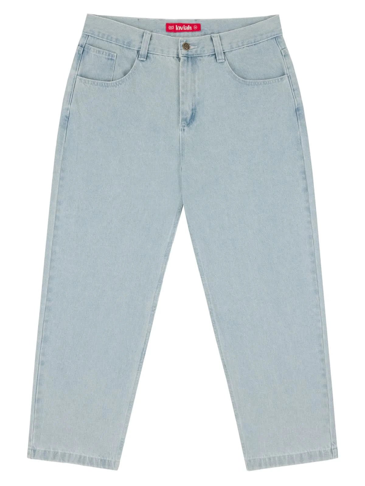 Loviah OG Baggy 5 Pocket Denim Pants – White Blue Wash - Gallery Streetwear