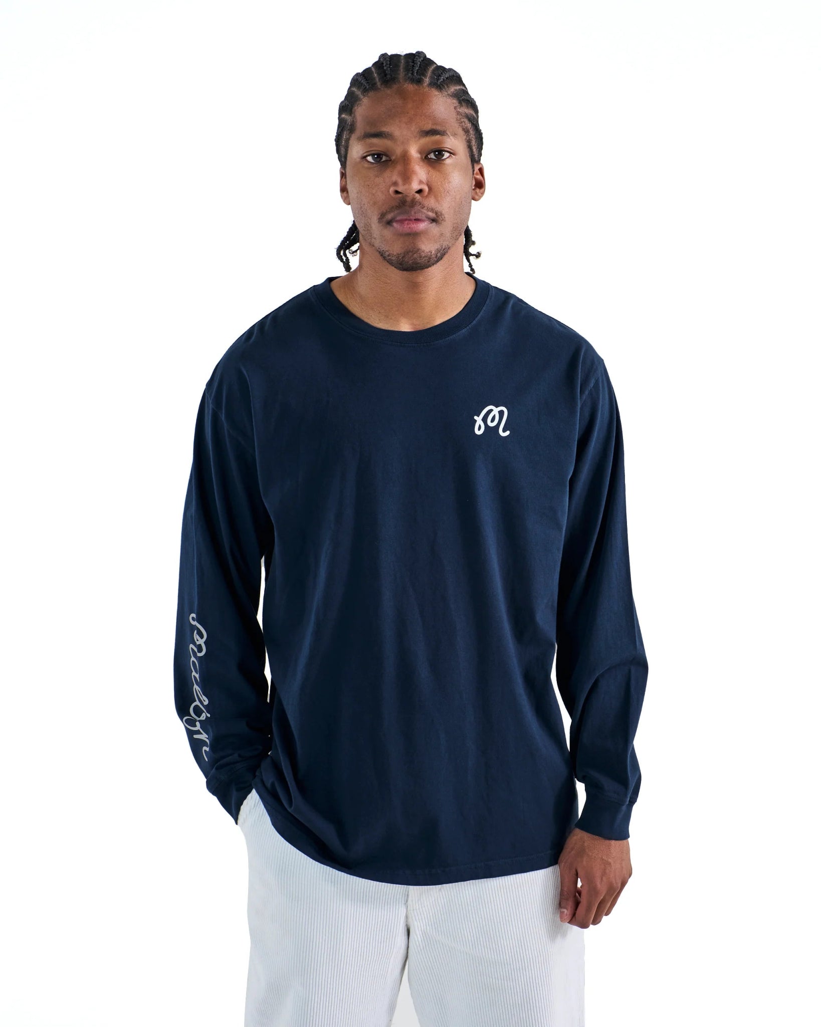 Malbon Golf Gorse L/S Tee - Navy - Gallery Streetwear